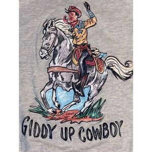 Lucky Bird Giddy Up‎ Cowboy Tshirt Size
